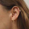 Chain Mini Hoop Earrings 18ct Gold Plate