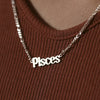 Pisces Zodiac Necklace Sterling Silver