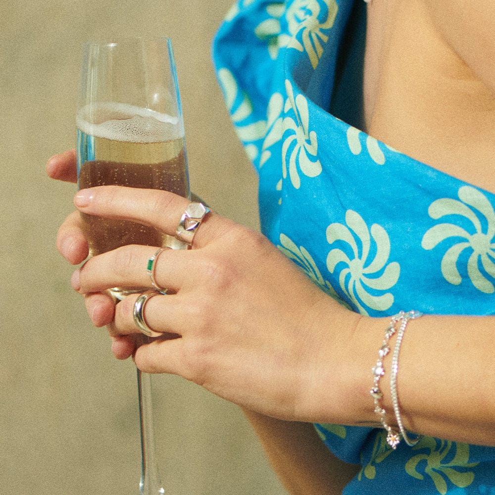 Beloved Bold Moonstone Band Ring Sterling Silver