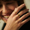 Beloved Fine Green Onyx Band Ring 18ct Gold Plate