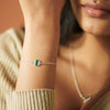 Beloved Green Onyx Baguette Bracelet Sterling Silver