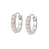 Beloved Pink Opal Huggie Earrings Sterling Silver