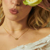 Beloved White Topaz Baguette Necklace 18ct Gold Plate