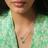 Beloved White Topaz Baguette Necklace Sterling Silver