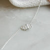 Beloved White Topaz Baguette Necklace Sterling Silver