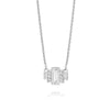 Beloved White Topaz Baguette Necklace Sterling Silver