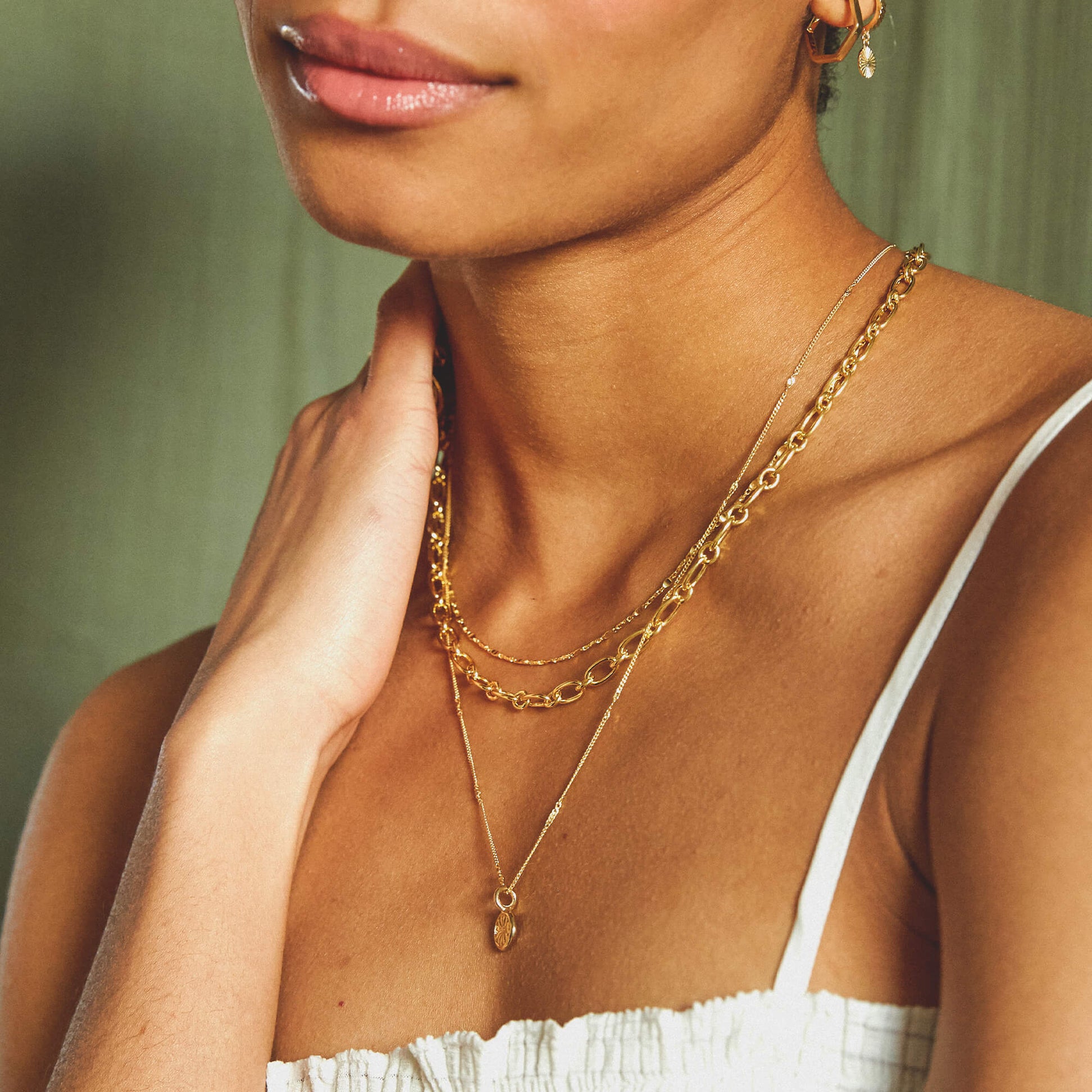 'Bloomin Gorgeous' Necklace Layering Set 18ct Gold Plate