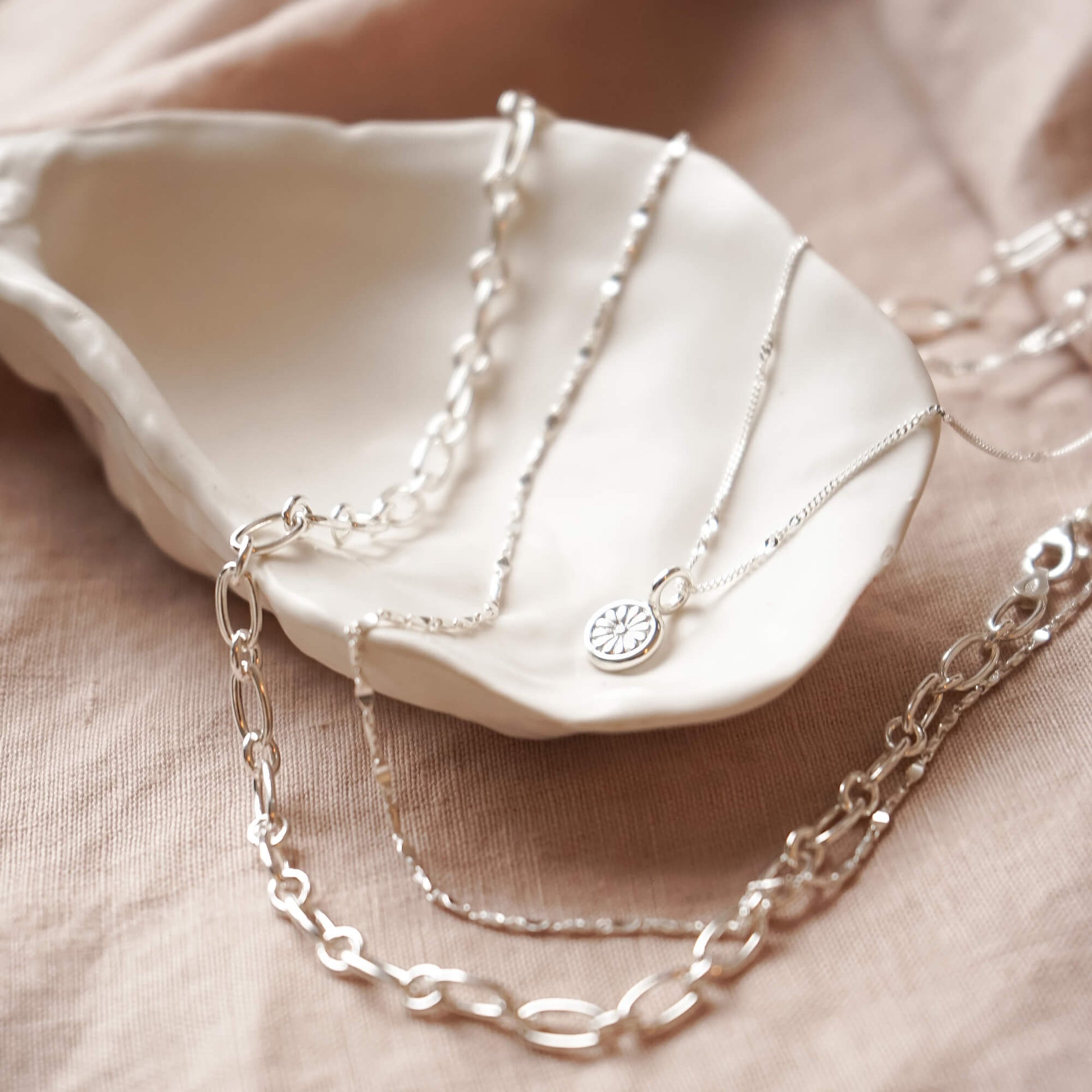 'Bloomin Gorgeous' Necklace Layering Set Sterling Silver