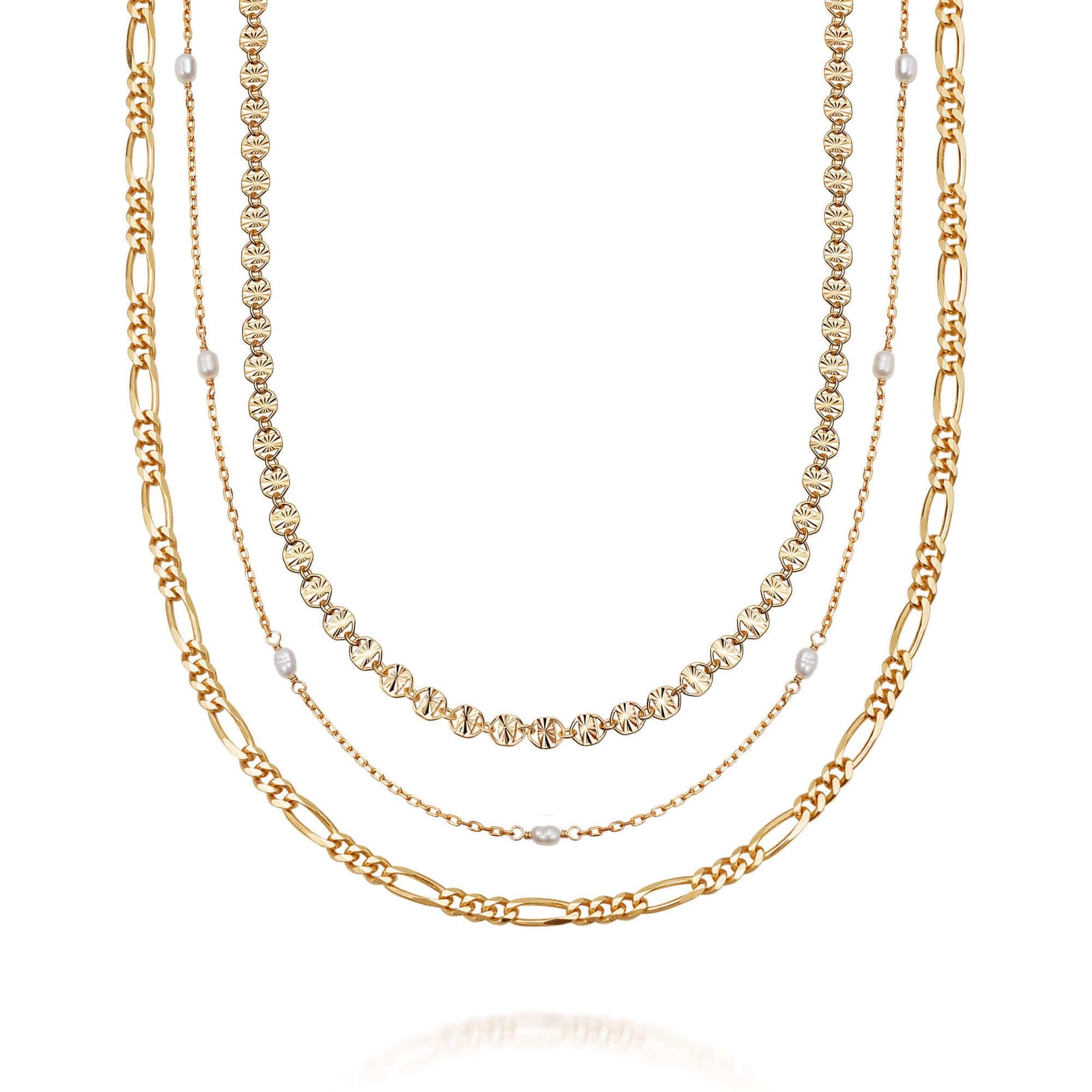 Chains To Treasure Layering Set 18ct Gold Plate