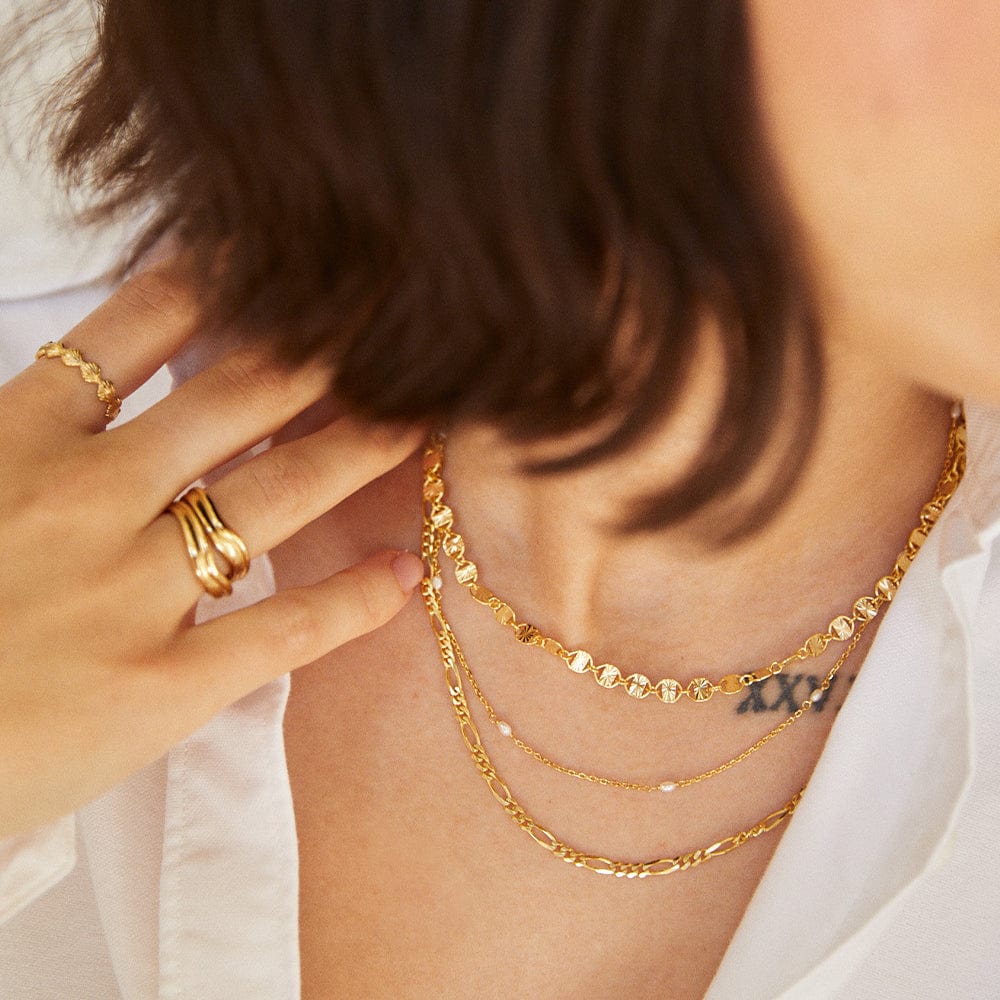 Chains To Treasure Layering Set 18ct Gold Plate