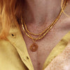 Chunky Beaded Necklace 18ct Gold Plate