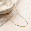 Cosmo Beaded Chain Necklace 18ct Gold Plate