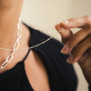 Cosmo Beaded Chain Necklace Sterling Silver