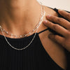 Cosmo Beaded Chain Necklace Sterling Silver