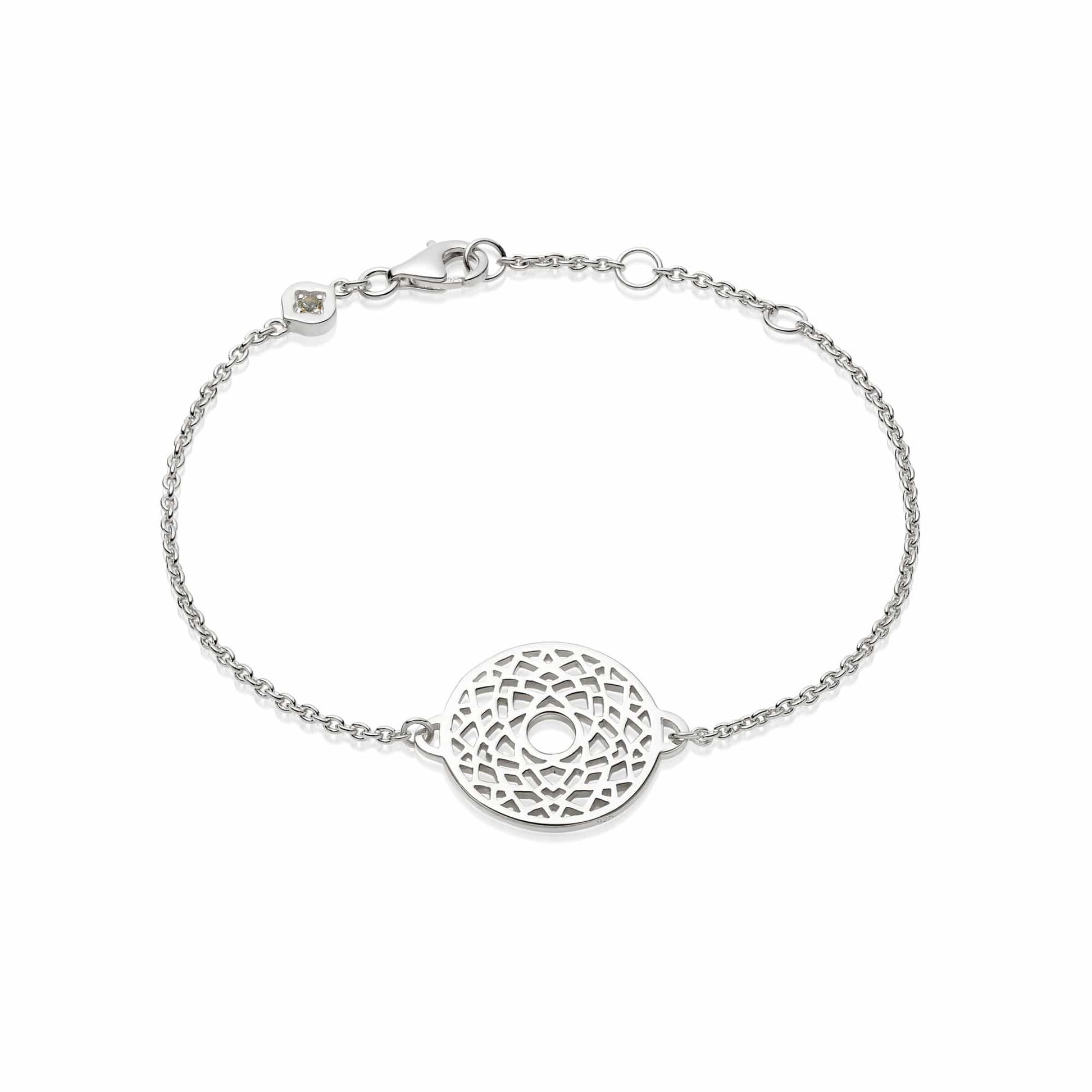 Crown Chakra Chain Bracelet Sterling Silver