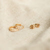 Crystal Clear Earring Stack 18ct Gold Plate