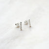 Cube Strip Stud Earrings Sterling Silver