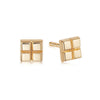 Cube Stud Earrings 18ct Gold Plate