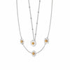 Daisy Chain Necklace Layering Set Sterling Silver