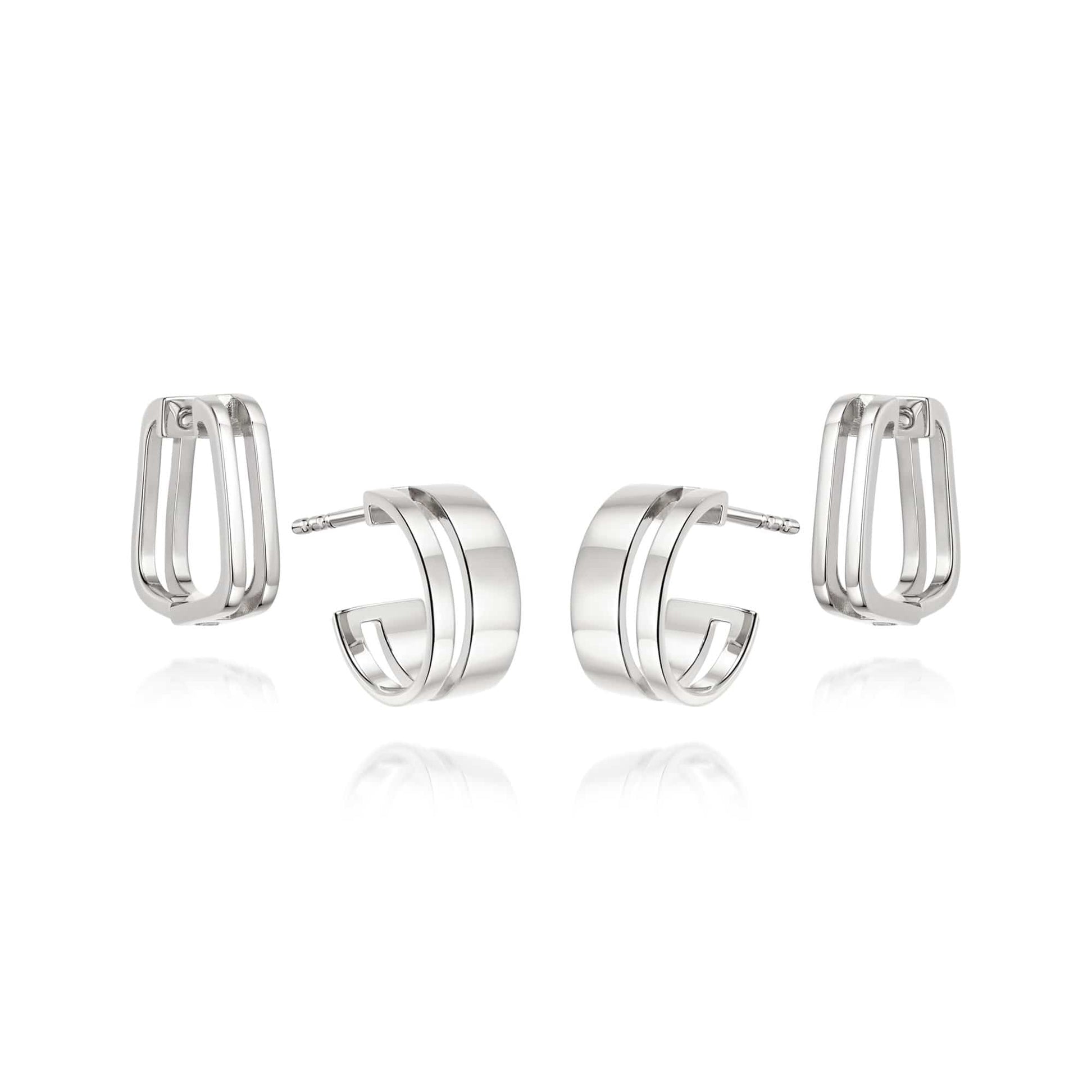 Double Trouble Huggie Earring Stack