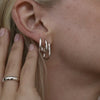 Estée Lalonde Mini Square Hoop Earrings Sterling Silver