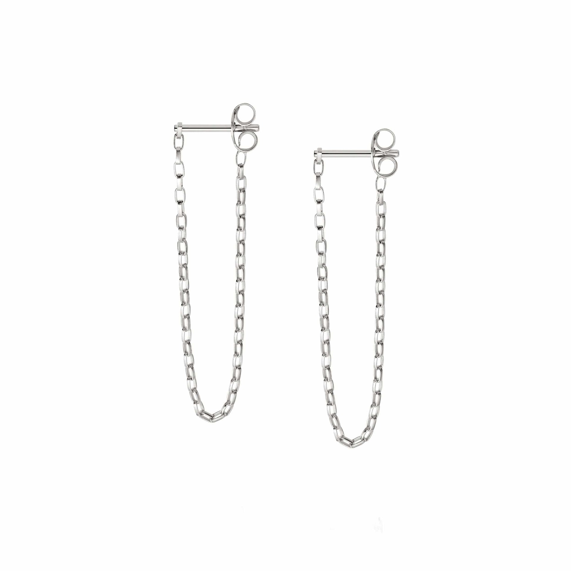 Estée Lalonde Box Chain Earrings Sterling Silver