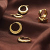 Estée Lalonde Maxi Dome Hoop Earrings 18ct Gold Plate