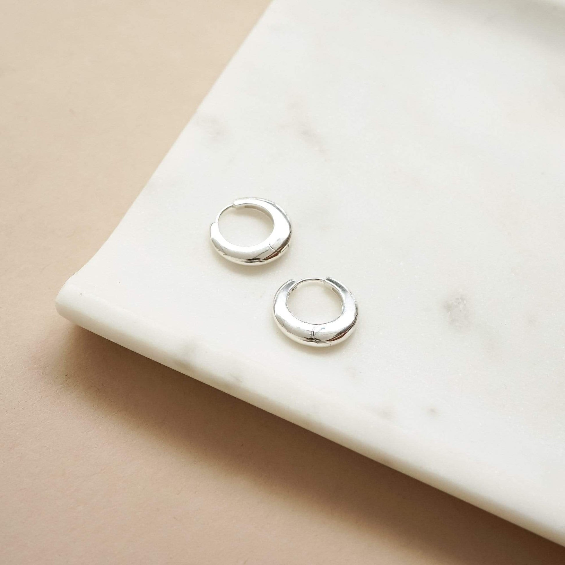 Estée Lalonde Midi Dome Hoop Earrings Sterling Silver