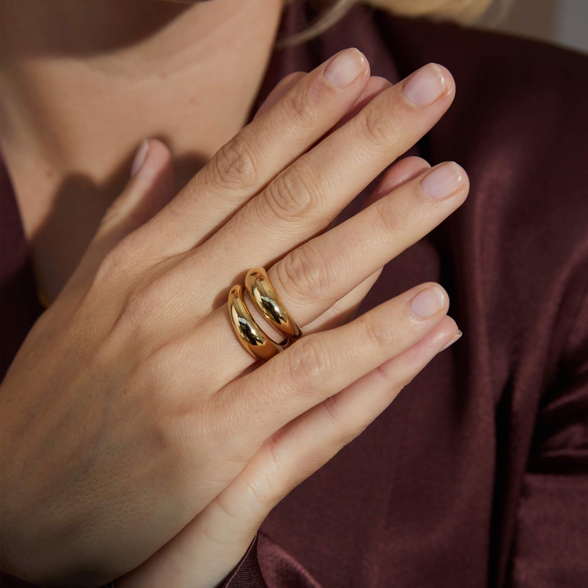 Estée Lalonde Dome Ring 18ct Gold Plate