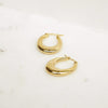 Estée Lalonde Mini Ellipse Hoop Earrings 18ct Gold Plate