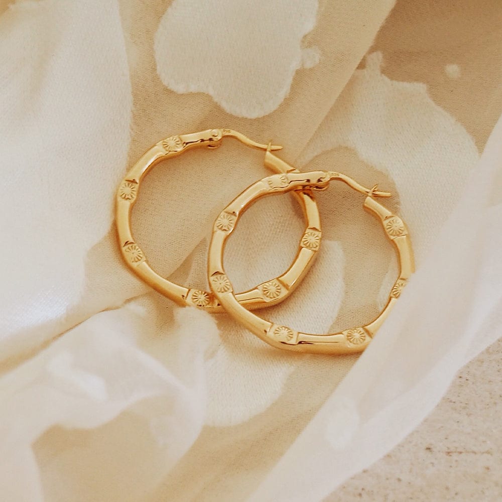 Estée Lalonde Goddess Glow Hoop Earrings 18ct Gold Plate