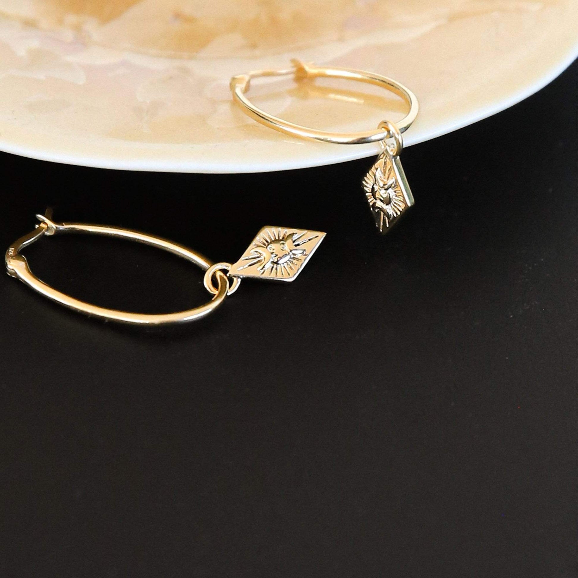 Estée Lalonde Goddess Hoop Earrings 18Ct Gold Plate