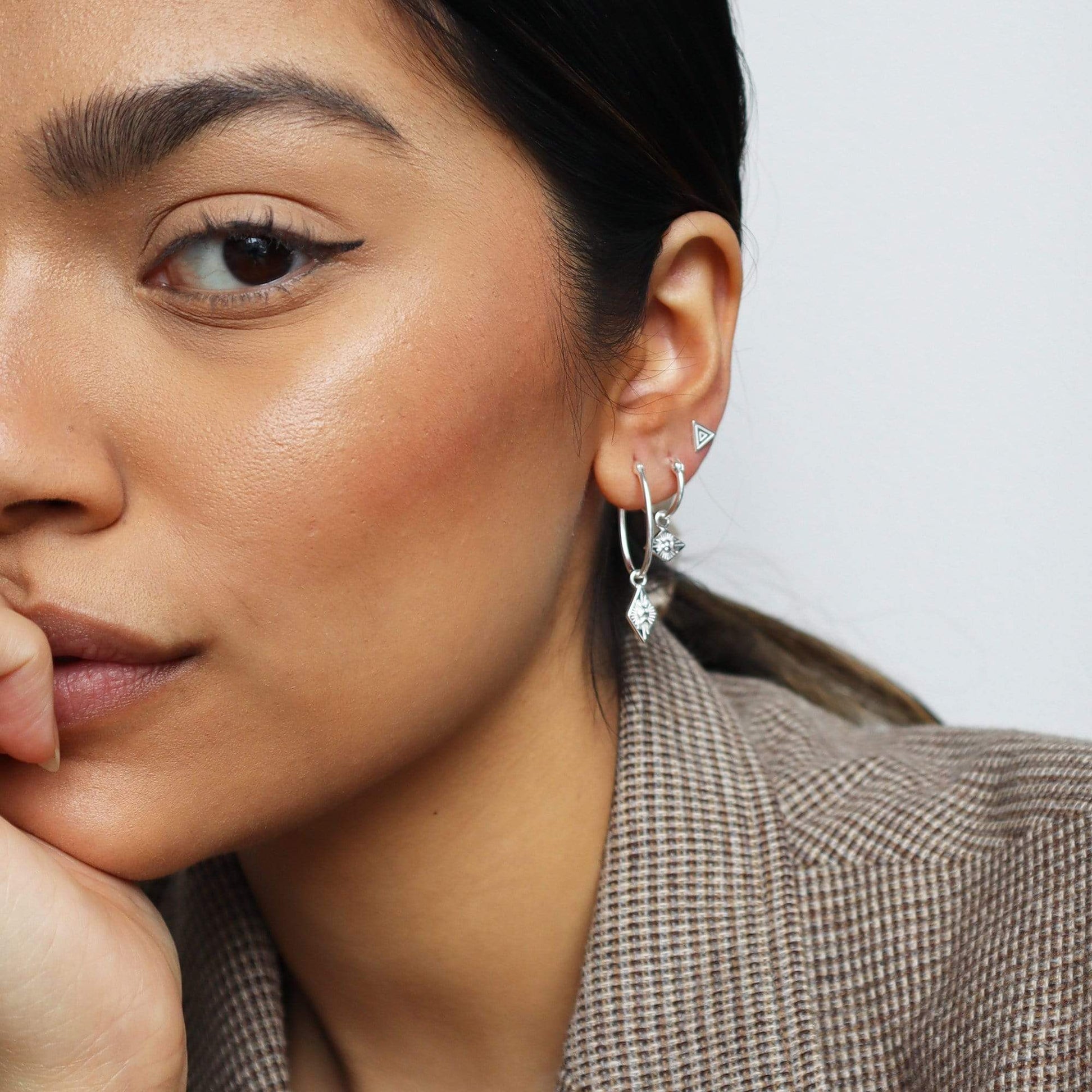 Estée Lalonde Goddess Hoop Earrings Sterling Silver