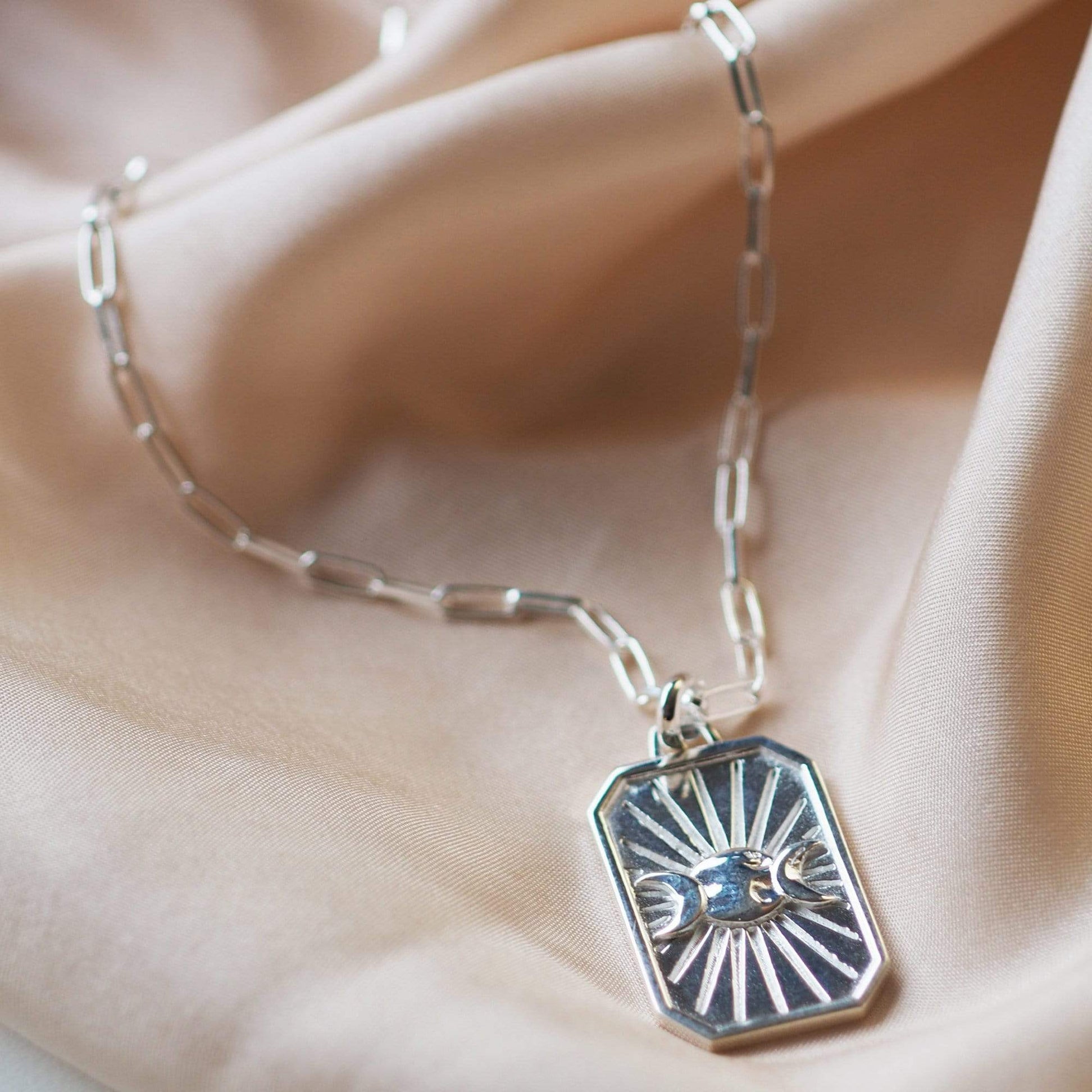 Estée Lalonde Goddess Shield Necklace Sterling Silver