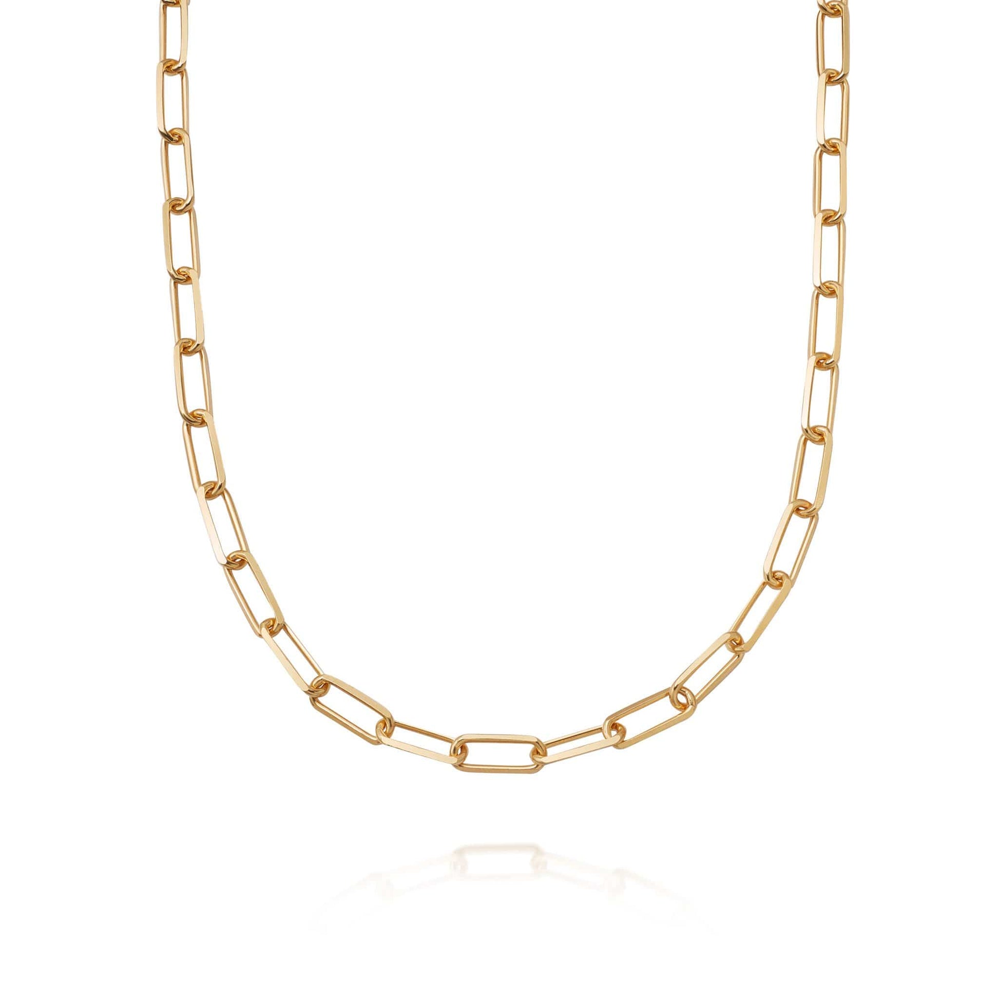 Estée Lalonde Large Open Box Chain Necklace 18ct Gold Plate