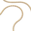 Estée Lalonde Long Flat Snake Chain Necklace 18ct Gold Plate