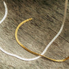 Estée Lalonde Long Flat Snake Chain Necklace Sterling Silver