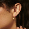 Estée Lalonde Luna Huggie Charm Earrings 18ct Gold Plate