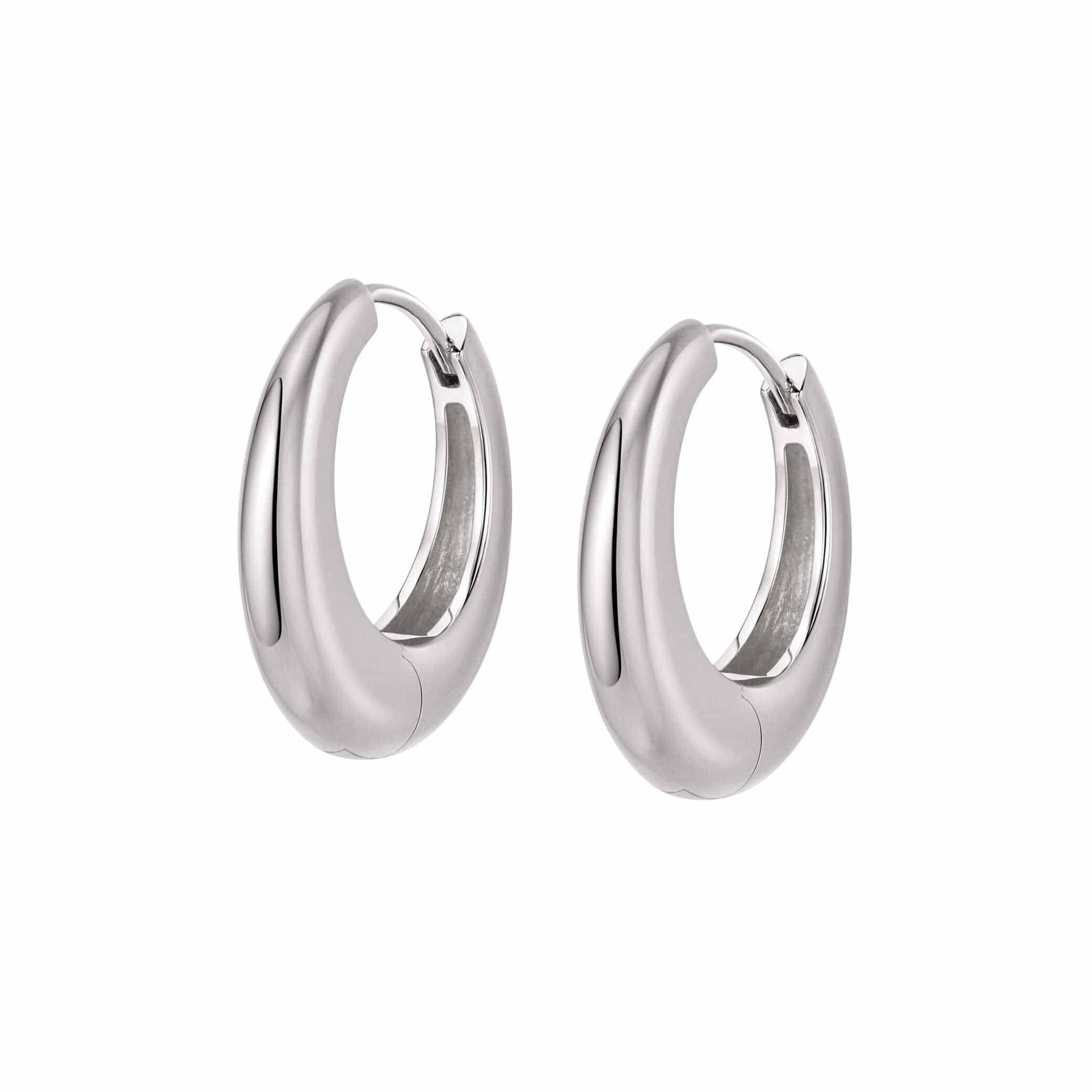 Estée Lalonde Maxi Dome Hoop Earrings Sterling Silver – Daisy London