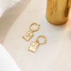 Estée Lalonde Rising Sun Frame Charm Earrings 18ct Gold Plate