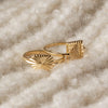 Estée Lalonde Rising Sun Frame Ring 18ct Gold Plate