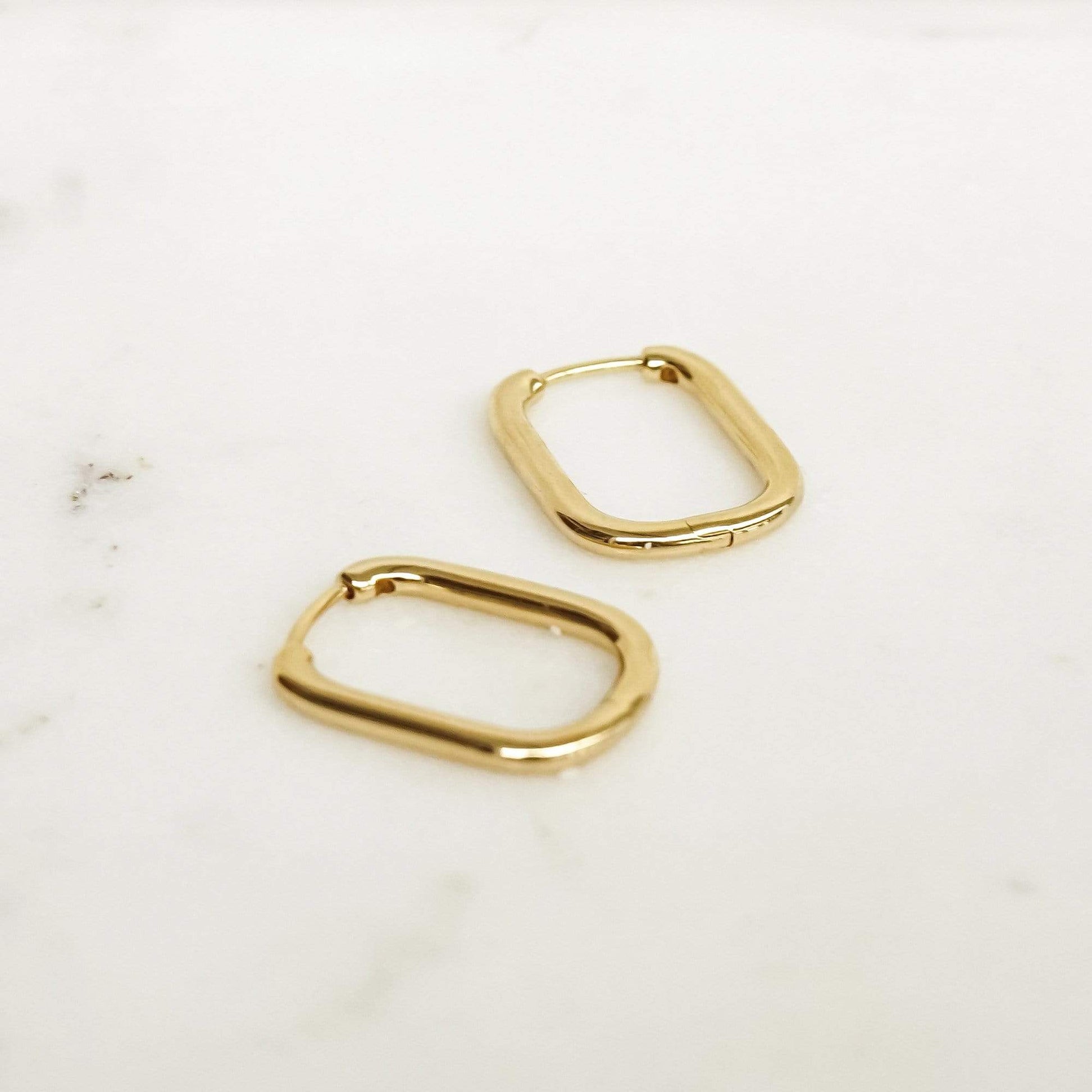 Estée Lalonde Maxi Square Hoop Earrings 18ct Gold Plate