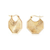 Estée Lalonde Sunburst Creole Earrings 18Ct Gold Plate