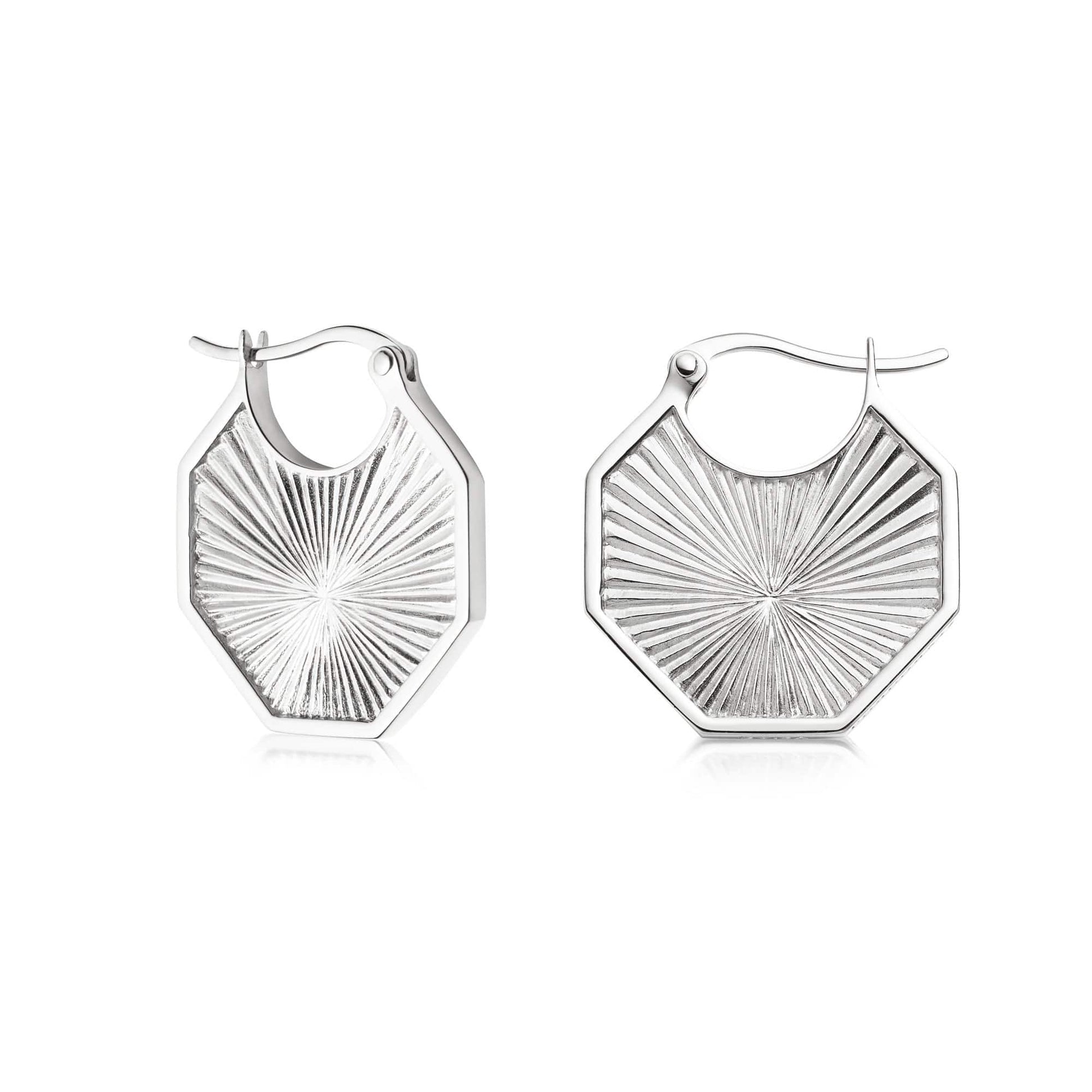 Estée Lalonde Sunburst Creole Earrings Sterling Silver