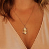 Estée Lalonde Sunburst Shield Necklace 18Ct Gold Plate