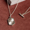 Estée Lalonde Sunburst Shield Necklace Sterling Silver