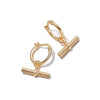 Estée Lalonde T Bar Charm Earrings 18ct Gold Plate