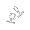 Estée Lalonde T Bar Charm Earrings Sterling Silver