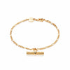 Estée Lalonde T Bar Drop Bracelet 18ct Gold Plate