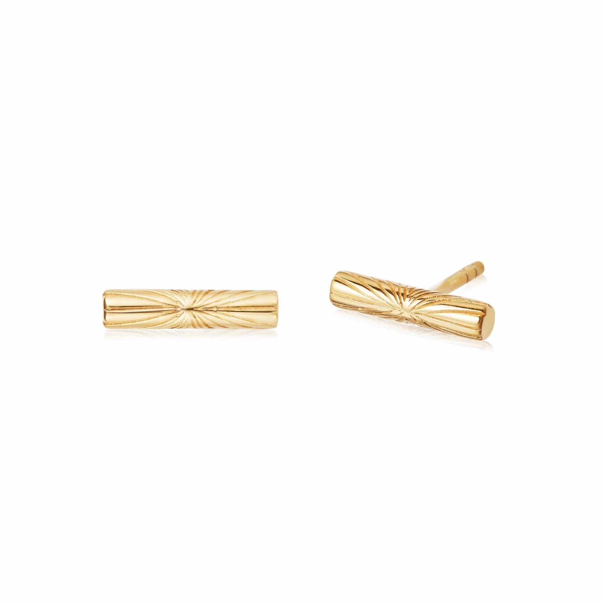 Estée Lalonde T Bar Stud Earrings 18ct Gold Plate